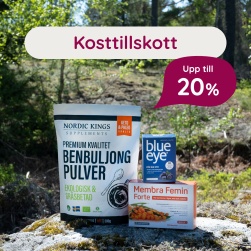 Kosttillskott – upp till 20 %